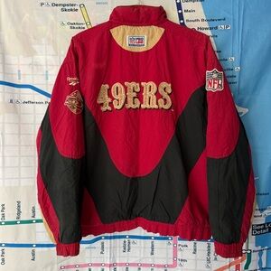 VINTAGE 49ers NFL Pro Line Reebok Jacket XL San Francisco Colorblock Coat